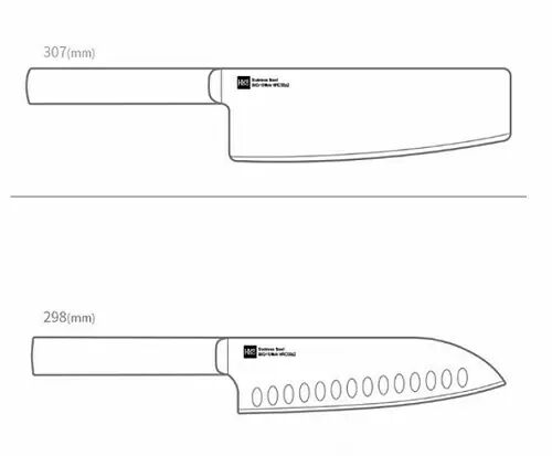 Набор ножей HuoHou Black Heat Knife Set (Black/Черный) : отзывы и обзоры - 2