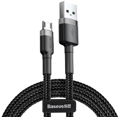 Кабель Baseus Cafule Cable USB For Micro 2.4A 1m CAMKLF-CG1 (Grey/Серый) 