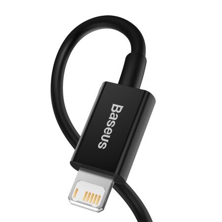 Кабель USB BASEUS Superior Series Fast Charging, USB - Lightning, 2.4А, 1 м, черный - 2