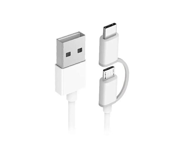 Кабель 2 в 1 ZMI Micro USB / USB Type-C  AL501 (White) - 2