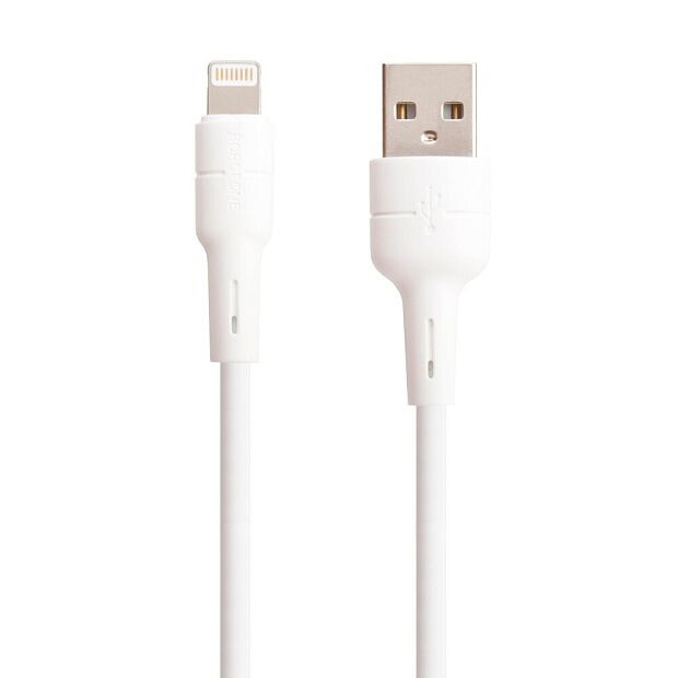 USB кабель BOROFONE BX30 Silicone Lightning 8-pin, 2,4A, 1м, силикон (белый) - 1
