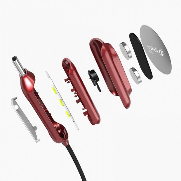 Xiaomi Wsken Type-C Magnetic Charging Cable 200 cm. (Red) - 4