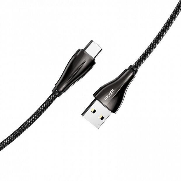 Xiaomi Wsken Type-C Bright Enamel Braided Data Cable 200 cm. (Black) - 2