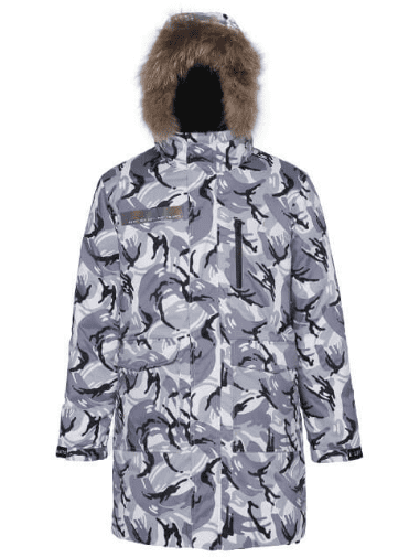 Куртка F.Mate Trendy Camouflage Mid-Length Two Down Jacket (Grey/Серый) - 1