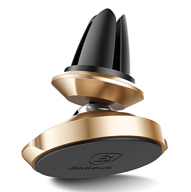 Держатель для смартфона Baseus Small Ears Series Magnetic Suction (Air Outlet) (Gold/Золотой) - 2