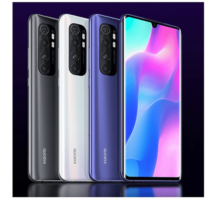 Дизайн Mi Note 10 Lite Цвета корпуса смартфона Mi Note 10 Lite