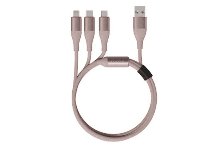 Дизайн кабеля Xiaomi Solove 3 in 1 USB Lightning/Micro/Type-C DW2