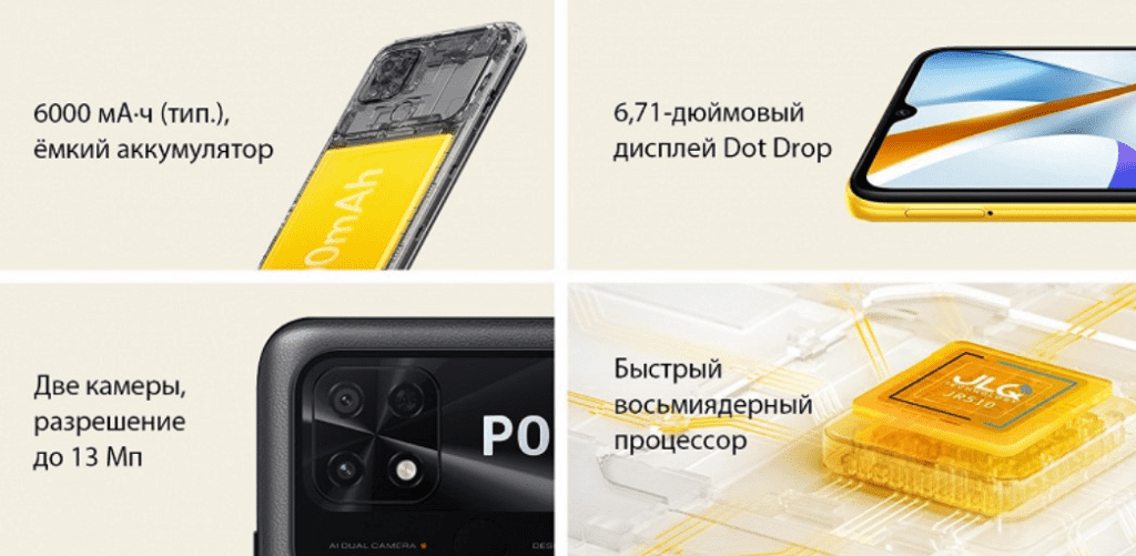 Технические характеристики смартфона Poco C40 