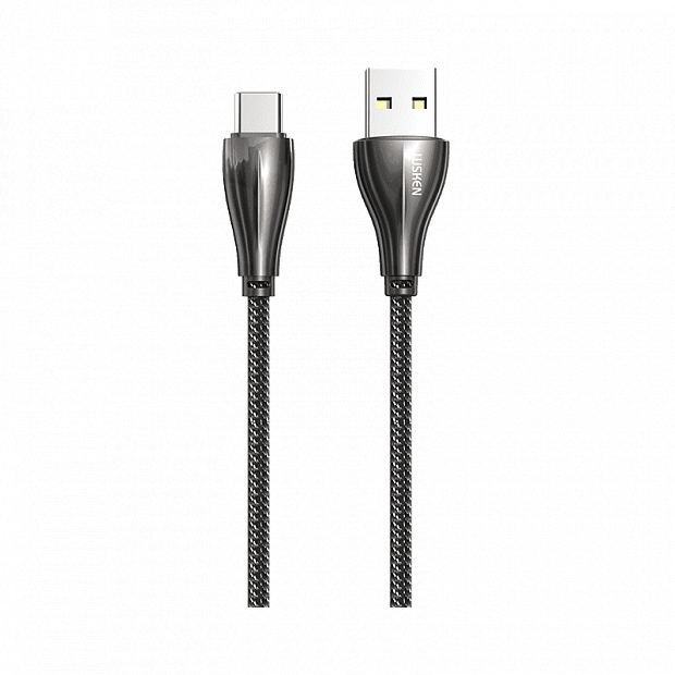 Xiaomi Wsken Type-C Bright Enamel Braided Data Cable 120 cm. (Black) - 1