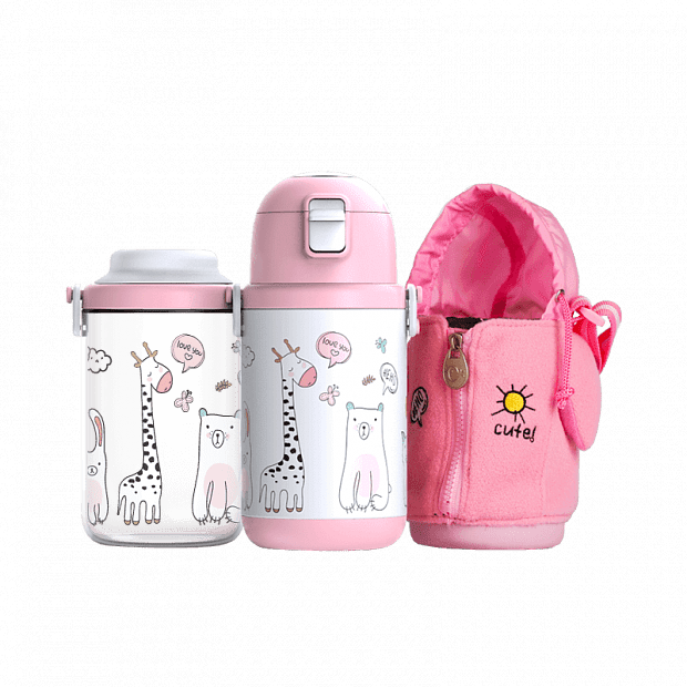 Детская бутылочка Elf Bird Children's Smart Cup Gift Box (Pink/Розовый) - 1