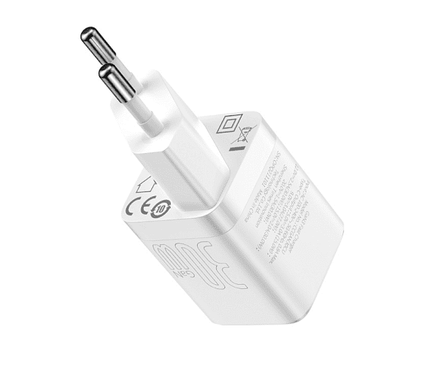 Зарядное устройство BASEUS GaN3 USB-C, 3A, 30W, белый (CCGN010102) - 5