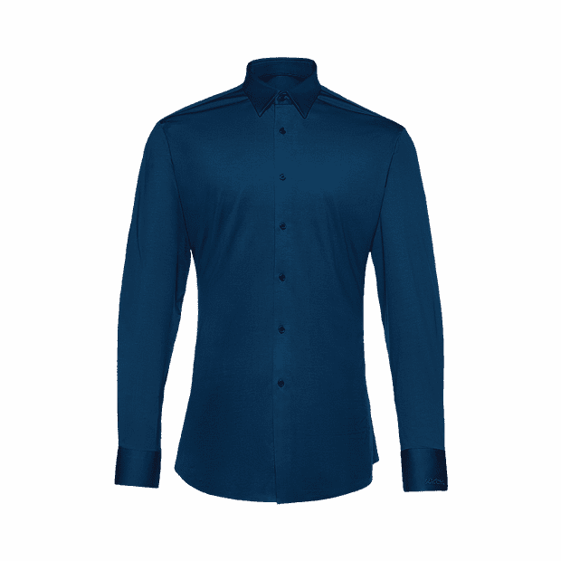 Рубашка с длинным рукавом Matchu Code Custom High Cotton Knit Shirt (Blue/Синий) 