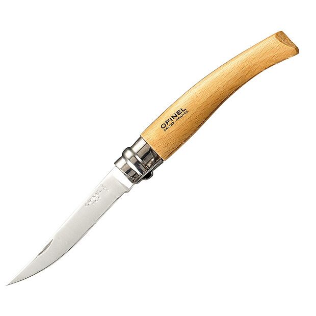 Нож филейный Opinel 8, нержавеющая сталь, рукоять из дерева бука, 000516 - 2